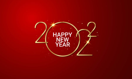 2022 Happy New Year Background Design. Greeting Card, Banner, Poster. Vector Illustration.のイラスト素材