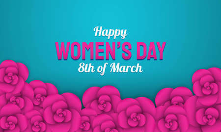 Womenâs Day Background Design. 8 March. Vector Illustrationのイラスト素材