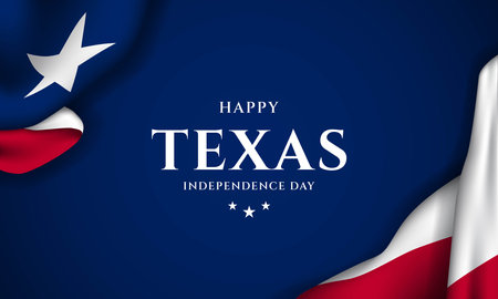 Texas Independence Day Background. Banner, Poster, Greeting Card. Vector Illustration.のイラスト素材