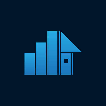 House property investment bar chart. Vector Illustration.のイラスト素材
