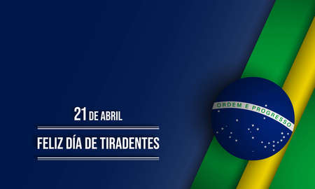 Tiradentes Day Background Design. Translate : 21st of April, Happy Tiradentes Day. Vector Illustration.のイラスト素材