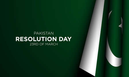 Pakistan Day Background Design. 23rd of March. Greeting Card, Banner, Poster. Vector Illustration.のイラスト素材