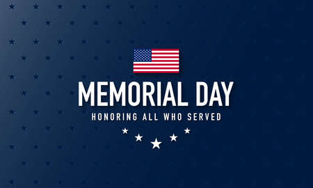 Memorial Day Background Design. Honoring All Who Served. Vector Illustration.のイラスト素材