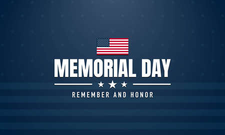 Memorial Day Background Design. Remember and Honor. Vector Illustration.のイラスト素材