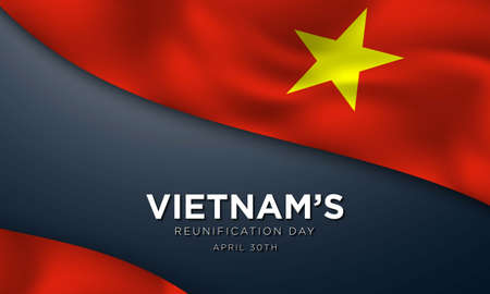 Vietnamâs Reunification Day Background Design. Banner, Poster, Greeting Card. Vector Illustration.のイラスト素材