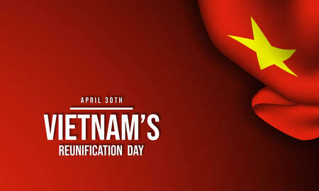 Vietnamâs Reunification Day Background Design. Banner, Poster, Greeting Card. Vector Illustration.のイラスト素材