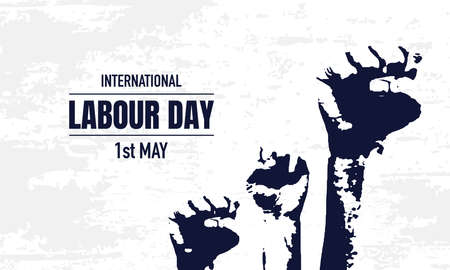 Labour Day Background Design. Boxing sketch for World Labor Day May 1st. Vector Illustrationのイラスト素材