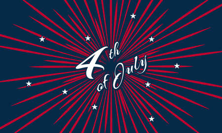 4th of July Independence Day Background Design. Vector Illustration.のイラスト素材