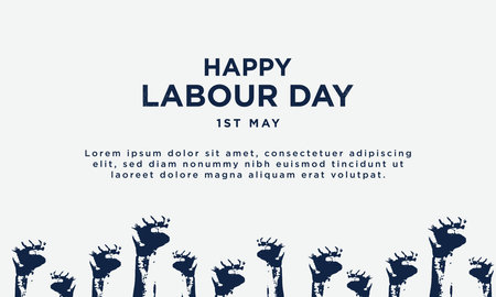 Labour Day Background Design. Banner, Poster, Greeting Card. Vector Illustration.のイラスト素材