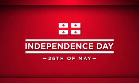 Georgia Independence Day Background Design. Banner, Poster, Greeting Card. Vector Illustration.のイラスト素材