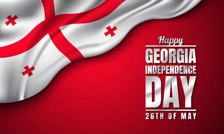 Georgia Independence Day Background Design. Banner, Poster, Greeting Card. Vector Illustration.のイラスト素材