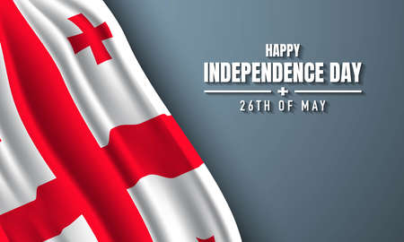 Georgia Independence Day Background Design. Banner, Poster, Greeting Card. Vector Illustration.のイラスト素材