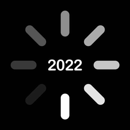 2022 Vector Illustration with Loading Concept.