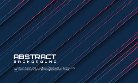 Abstract Background with Red Line on Blue Background. Vector Illustration.のイラスト素材