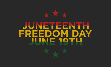 Juneteenth Freedom Day Background Design. Banner, Poster, Greeting Card. Vector Illustration.のイラスト素材