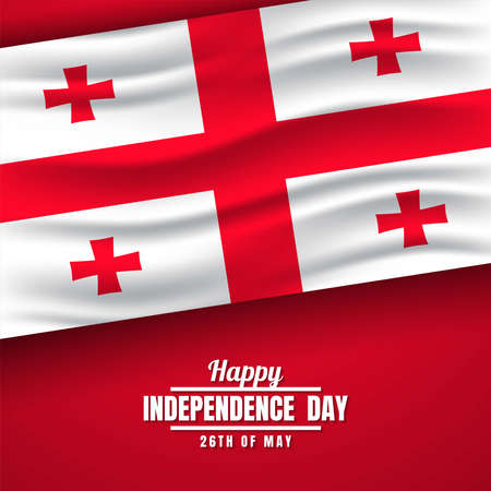 Georgia Independence Day Background Design. Banner, Poster, Greeting Card. Vector Illustration.のイラスト素材