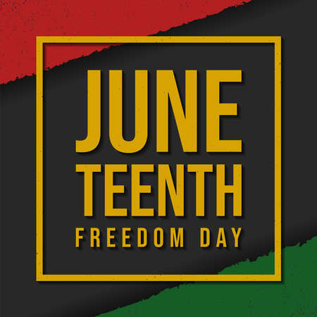 Juneteenth Freedom Day Background Design. Banner, Poster, Greeting Card. Vector Illustration.のイラスト素材