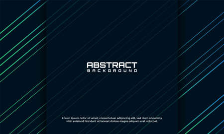 Abstract Background with Blue and Green Line on Black Background. Vector Illustration.のイラスト素材