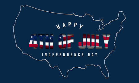 United States Independence Day Background Design. Fourth of July. Vector illustrationのイラスト素材