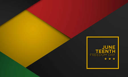 Juneteenth Freedom Day Background Design. Banner, Poster, Greeting Card. Vector Illustration.のイラスト素材
