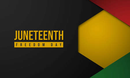 Juneteenth Freedom Day Background Design. Banner, Poster, Greeting Card. Vector Illustration.のイラスト素材