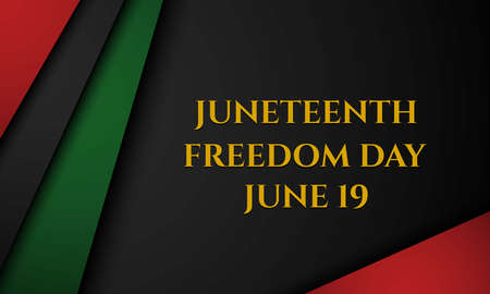 Juneteenth Freedom Day Background Design. Banner, Poster, Greeting Card. Vector Illustration.のイラスト素材