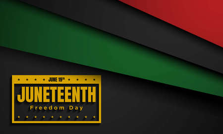 Juneteenth Freedom Day Background Design. Banner, Poster, Greeting Card. Vector Illustration.のイラスト素材