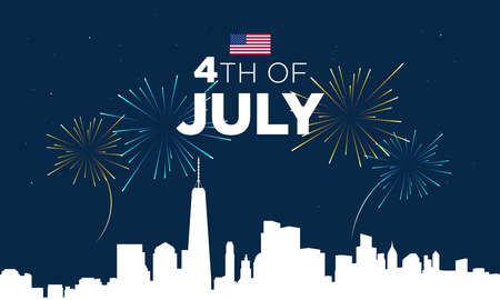United States Independence Day Background Design. Fourth of July. Vector illustrationのイラスト素材