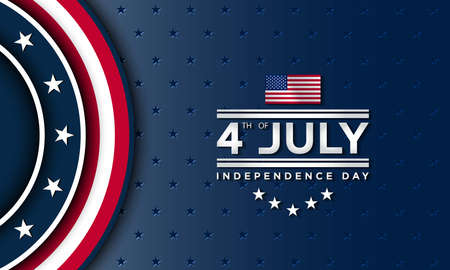United States Independence Day Background Design. Fourth of July. Vector illustrationのイラスト素材