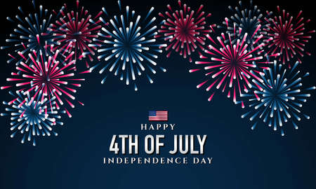 United States Independence Day Background Design. Fourth of July. Vector illustrationのイラスト素材