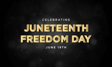 Juneteenth Freedom Day Background Design. Banner, Poster, Greeting Card. Vector Illustration.のイラスト素材