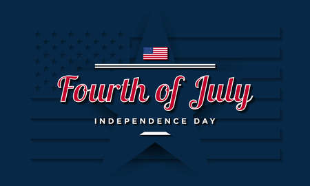United States Independence Day Background Design. Fourth of July. Vector illustrationのイラスト素材