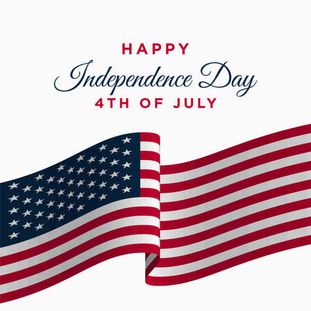 United States Independence Day Background Design. Fourth of July. Vector illustrationのイラスト素材