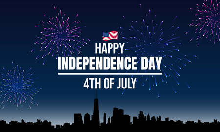United States Independence Day Background Design. Fourth of July. Vector illustrationのイラスト素材