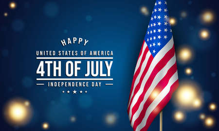 United States Independence Day Background Design. Fourth of July. Vector illustrationのイラスト素材