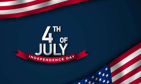 United States Independence Day Background Design. Fourth of July. Vector illustrationのイラスト素材