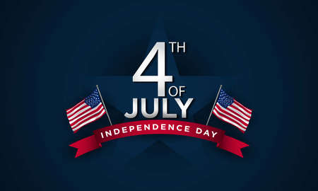 United States Independence Day Background Design. Fourth of July. Vector illustrationのイラスト素材