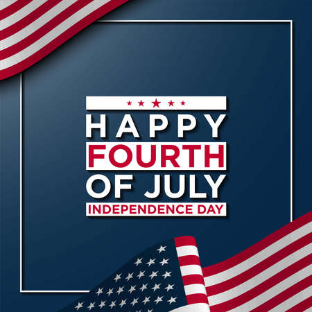 United States Independence Day Background Design. Fourth of July. Vector illustrationのイラスト素材