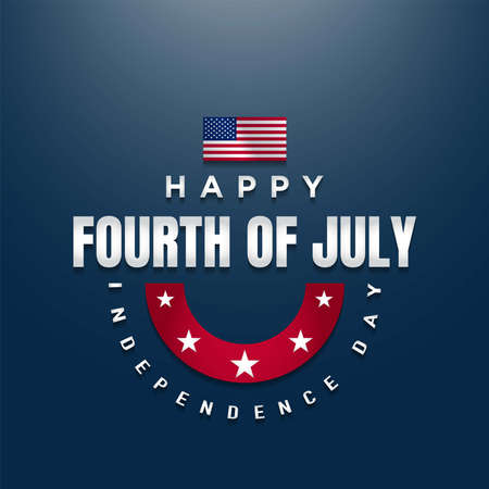 United States Independence Day Background Design. Fourth of July. Vector illustrationのイラスト素材