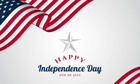 United States Independence Day Background Design. Fourth of July. Vector illustrationのイラスト素材