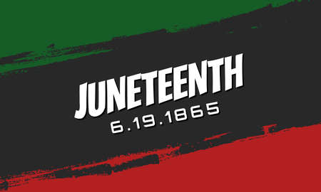 Juneteenth Background Design. Banner, Poster, Greeting Card. Vector Illustration.のイラスト素材