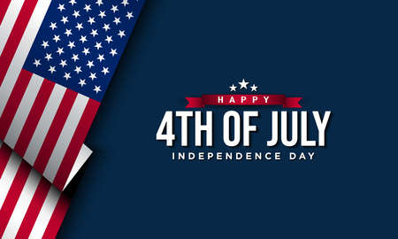 United States Independence Day Background Design. Fourth of July. Vector illustrationのイラスト素材