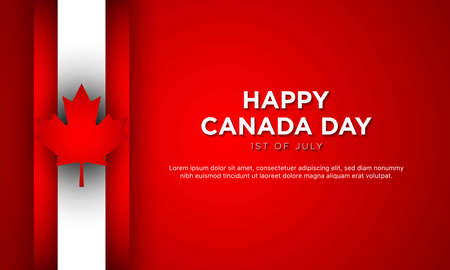Canada Day Background Design. 1st of July. Vector Illustration.のイラスト素材