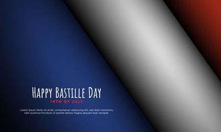 Bastille Day Background Design. 14th of July. Vector illustrationのイラスト素材