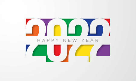 2022 Happy New Year Background Design. Greeting Card, Banner, Poster. Vector Illustration.のイラスト素材