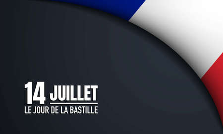 Bastille Day Background Design. Translate : Bastille Day, 14th of July. Vector illustrationのイラスト素材