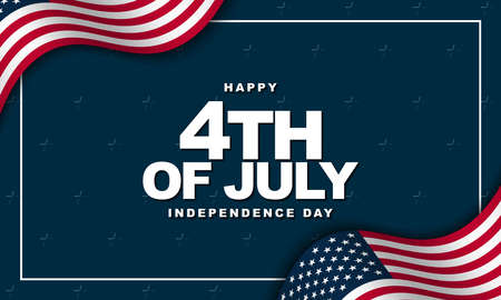 United States Independence Day Background Design. Fourth of July. Vector illustrationのイラスト素材