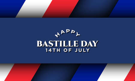 Bastille Day Background Design. 14th of July. Vector illustrationのイラスト素材