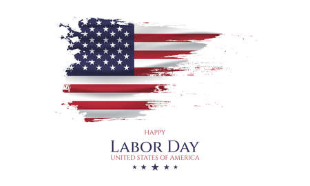 Labor Day Background Design. Banner, Poster, Greeting Card. Vector Illustration.のイラスト素材
