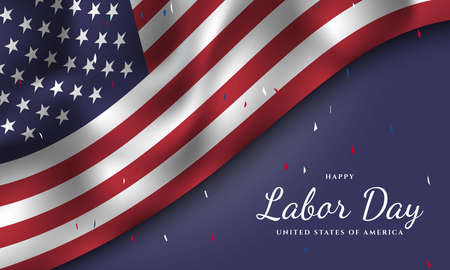 Labor Day Background Design. Banner, Poster, Greeting Card. Vector Illustration.のイラスト素材